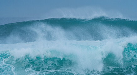 Storm surge with big waves. Santander Municipality. Cantabrian Sea. Cantabria. Spain. Europe