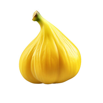 Yellow fig isolated on transparent background