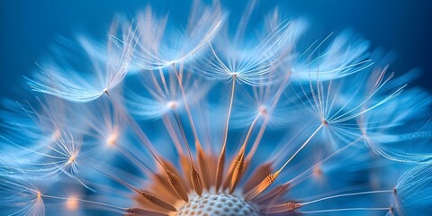 Dreamy, Gentle Dandelion Petals Against a Natural Backdrop. Concept Nature Photography, Magical Moments, Soft and Serene, Flora and Fauna