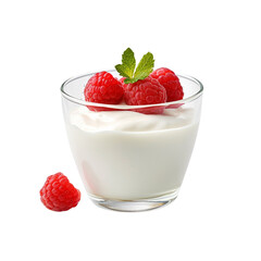 Yogurt isolated on transparent background