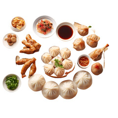 Yum cha isolated on transparent background