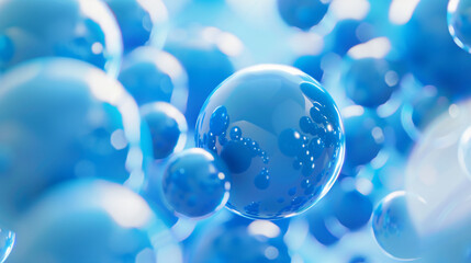Blue balls on white HD 8K wallpaper Stock Photograph