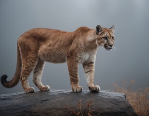 Cougar in the fog