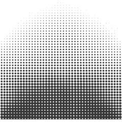 Silhouette of Halftone gradients with perfectly round black color only