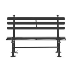 Silhouette Park bench black color only