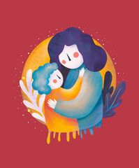 Motherhood concept illustration