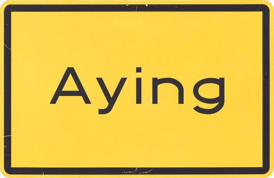 Ortsschild Aying