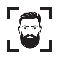 face scanning icon vector illustration design template