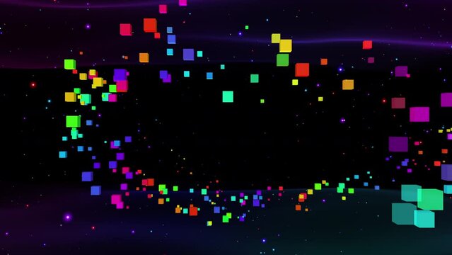 Colorful dot space abstract background