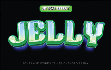 Jelly green 3d editable text effect style