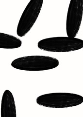 Bold acrylic watercolour charcoal ink hand drawn illustration