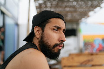 Close-up portrait outdoors