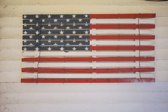 rustic flag of the United States