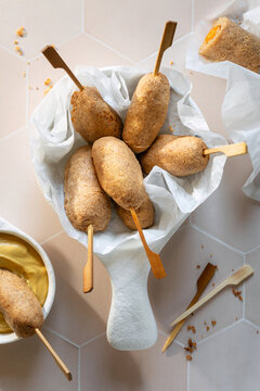 Healthy Keto Corn Dog alternative made from Almond Flour And Carrot