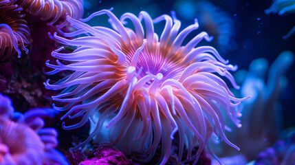 Naklejka na ściany i meble Close up of a anemone HD 8K wallpaper Stock Photo