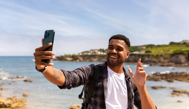 Man taking selfie