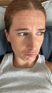 Sad face selfie