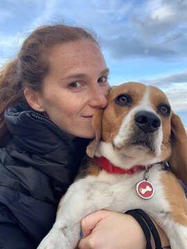 ovely woman and pet