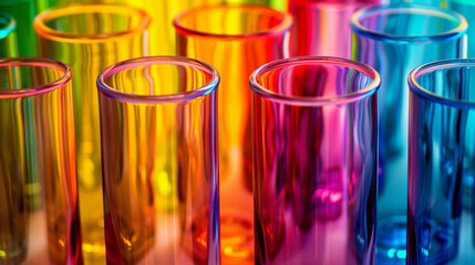 Colourful Glass Rainbow colours HD Wallpaper