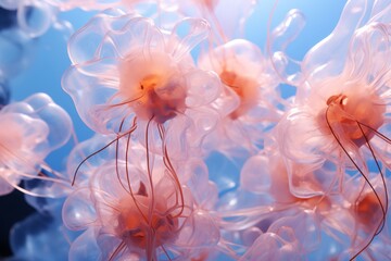 Jellyfish aesthetics. smooth, transparent shapes for home decor, fashion, beauty