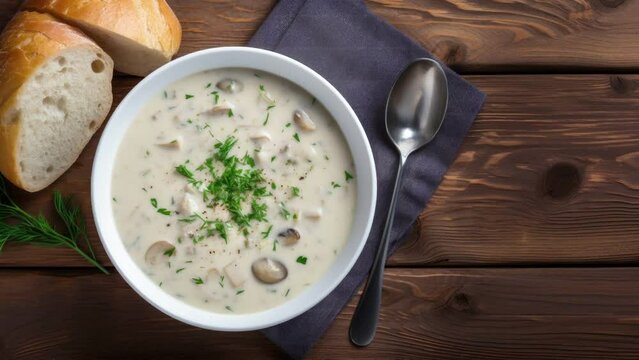 Zooming in on a Delicious Bowl of Clam Chowder