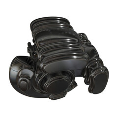 Metal abstract object,3d render © neurostructure