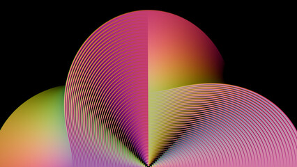 Bright colors geometric shape.