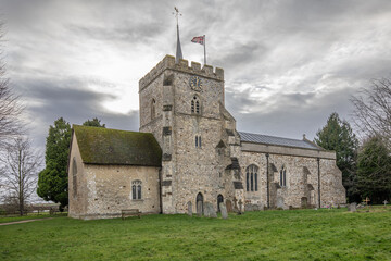 The 800+ year old English Norman Church of St Mary&rsquo;s in the village of Pirton