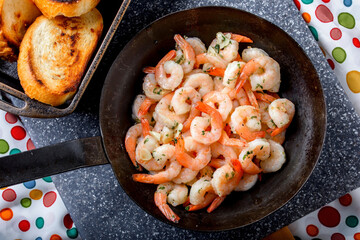 Savor the Flavor: 4K Ultra HD Image of Delicious Shrimp Scampi
