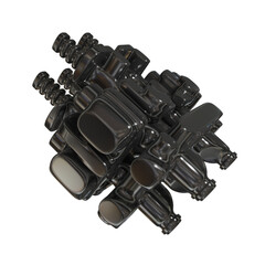 Metal abstract object,3d render © neurostructure