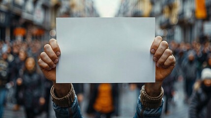 Portrait of a single protester