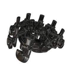 Metal abstract object,3d render © neurostructure