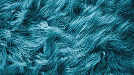 Obraz premium Vibrant Aqua Fur Texture Serving as a High-Quality Backdrop for Creative Projects