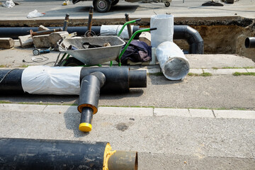 Plumbing work on a public street 