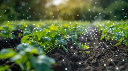 Smart sensors for monitoring soil health in agriculture - obrazy, fototapety, plakaty