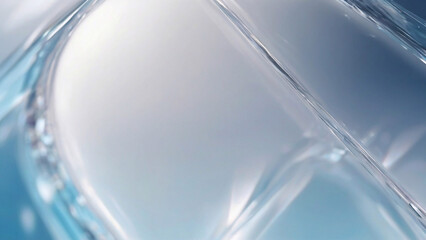 abstract blue glass close-up background.