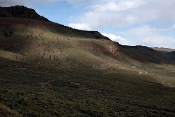 Landscape between Cache creek and Lillooet from highway 99 - Fraser River - British Columbia - Canada