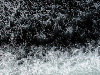 Detail of foam on the sea surface - Vancouver Island - British Columbia - Canada