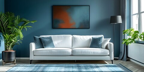 Contemporarylivingroomfeaturesafreshandairyvibewithcozysofa. Concept Contemporary Living Room, Fresh Airy Vibes, Cozy Sofa