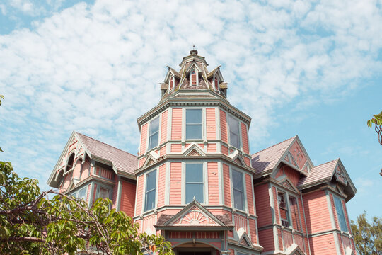 Pink Victorian Building