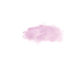 purple colour watercolor paint shape with liquid fluid isolated on Eps file for design elements
