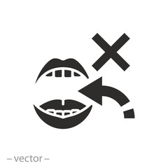 Мобильнno swallowing or no take into icon, do not ingest, protect from ingestion hazard, flat web symbol - vector illustrationое устройство