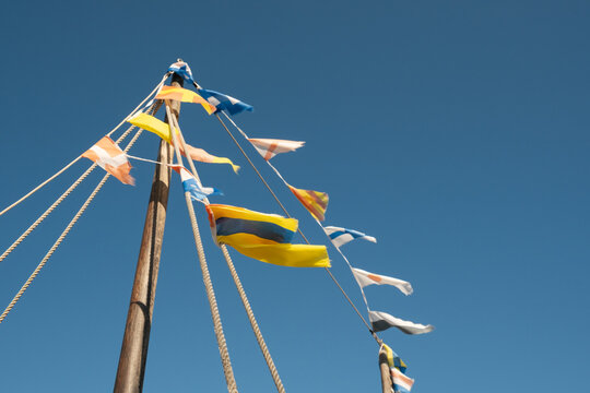 Boat Flags and Summer Sky