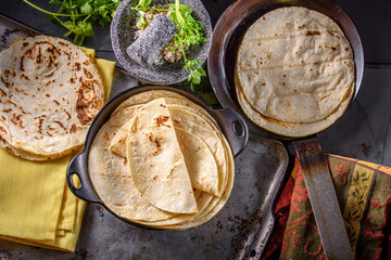 Crunchy Delight: 4K Ultra HD Image of White Baked Corn Tortilla Close-Up