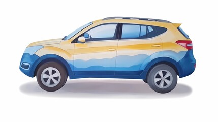 Fototapeta premium off-road car, country music background, road trip,