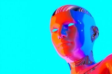 A futuristic Artificial intelligence woman