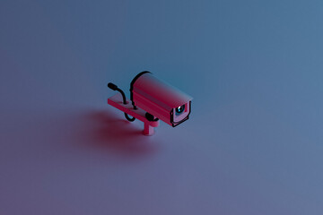 a security camera with copy space