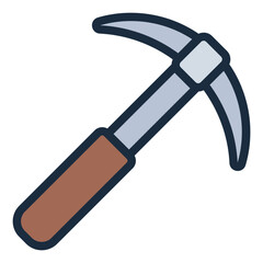 Pickaxe mining tool icon