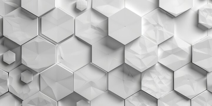 A white background with a pattern of hexagons