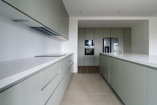 Modern and minimalistic design open kitchen 